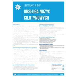 Obsługa nożyc gilotynowych