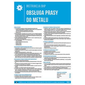 Obsługa prasy do metalu