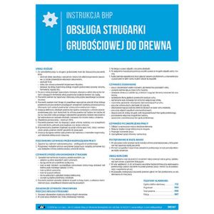 Obsługa strugarki grubościowej do drewna