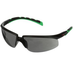 Okulary ochronne szare 3M Solus S2030ASP-BLK - oprawka czarno-zielona