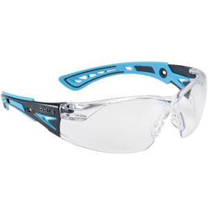 Okulary ochronne bezbarwne BOLLE RUSH+ - oprawka czarno-niebieska