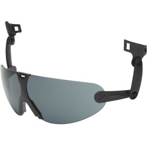 Okulary ochronne szare 3M V9G zintegrowane z hełmem - oprawka czarna