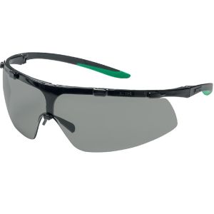 Okulary ochronne szare UVEX Super Fit - (nr 9178.041) - oprawka czarno-zielona