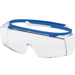 Okulary ochronne bezbarwne UVEX Super OTG (nr 9169.065) - oprawka niebieska