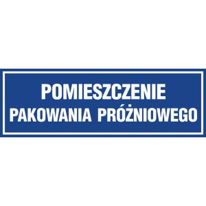 Znak "Pomieszczenie pakowania próżniowego" PA232