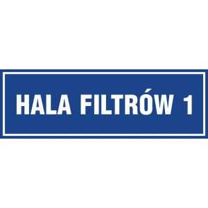 Znak "Hala filtrów 1" PA247