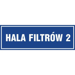 Znak "Hala filtrów 2" PA248