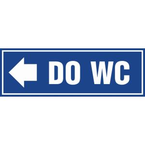 Znak "Do WC - w lewo" PA311
