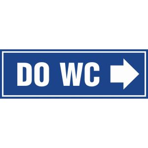 Znak "Do WC - w prawo" PA312