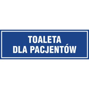 Znak "Toaleta dla pacjentów" PA314