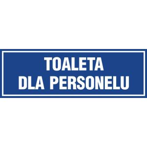 Znak "Toaleta dla personelu" PA315