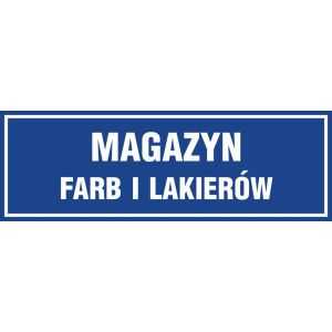 Znak "Magazyn farb i lakierów" PA344