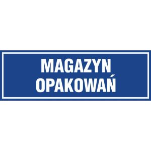 Znak "Magazyn opakowań" PA355