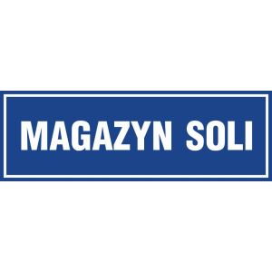Znak "Magazyn soli" PA365