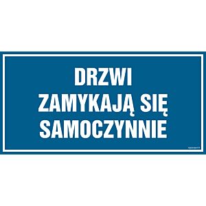 Znak "Drzwi zamykają się samoczynnie" PA509