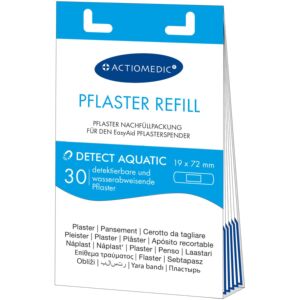 Plastry EasyAid DETECT/AQUATIC 19 × 72 mm Actiomedic - bok