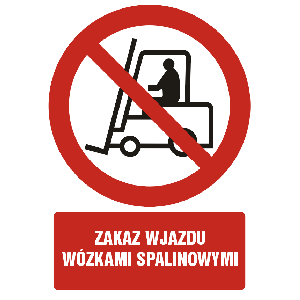 GC006 DJ PN - Znak "Zakaz wjazdu wózkami spalinowymi"