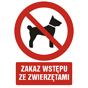 GC007 CK PN - Znak "Zakaz wstępu ze zwierzętami"