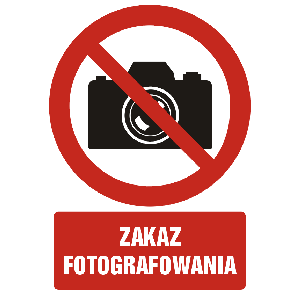 GC028 BK FN - Znak "Zakaz fotografowania"