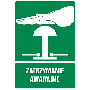 Znak "Zatrzymanie awaryjne"