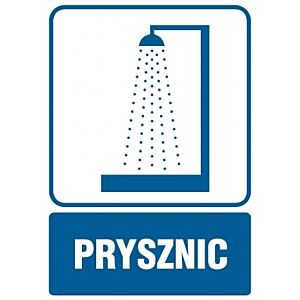 Piktogram RB002 - "Prysznic" - 10x15cm; płyta 1mm