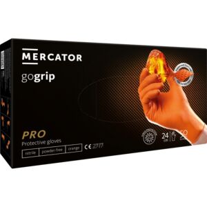 Rękawice nitrylowe MERCATOR gogrip orange