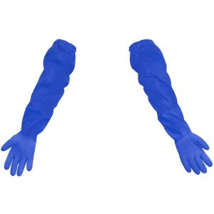 Rękawice rybackie z narękawkiem - niebieski