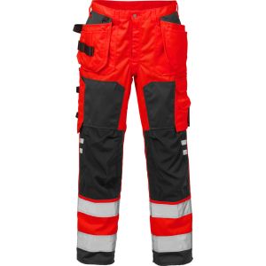Spodnie Fristads Kansas 2025 PLU - czerwony/czarny