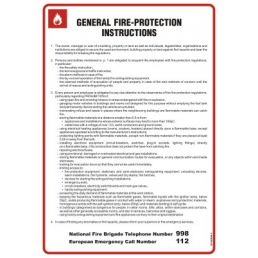 Instrukcja ogólna przeciwpożarowa (wersja angielska) -TD/DB002