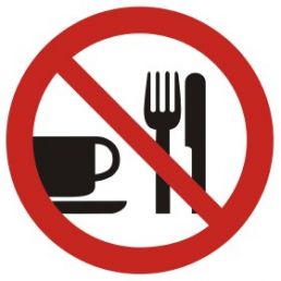 GB010 B2 PN - Znak "Zakaz spożywania posiłków"