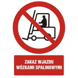 GC006 BK FN - Znak "Zakaz wjazdu wózkami spalinowymi"