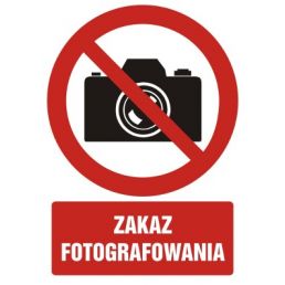 GC028 BK PN - Znak "Zakaz fotografowania"