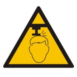 GE025 B2 PN - Znak "Ostrzeżenie przed niebezpieczeństwem urazu głowy"