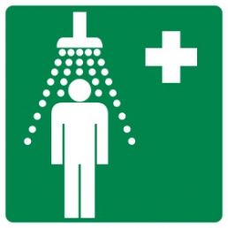 Znak "Prysznic bezpieczeństwa"