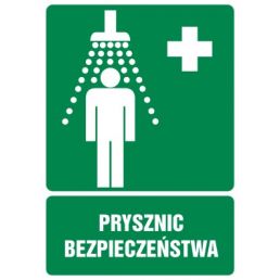 Znak "Prysznic bezpieczeństwa"