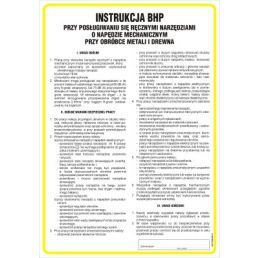 Instrukcja BHP przy pracy ręcznymi narzędziami o napędzie mech. -TD/A08