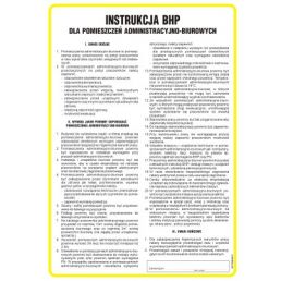 Ogólna instrukcja BHP dla pomieszczeń administracyjno-biurowych -TD/A13