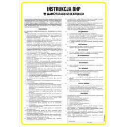 Instrukcja BHP w warsztatach stolarskich -TD/B01