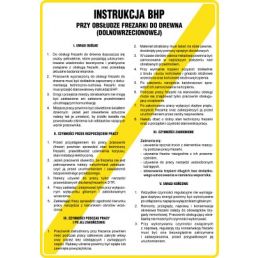 Instrukcja BHP przy obsłudze frezarki dolnowrzecionowej do drewna -TD/B06