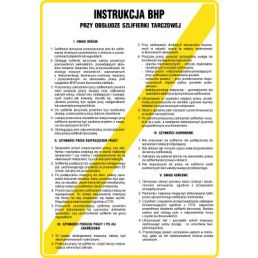 Instrukcja BHP przy obsłudze szlifierki tarczowej do drewna -TD/B15
