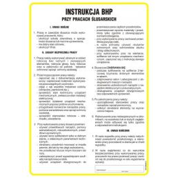 Instrukcja BHP przy pracach ślusarskich -TD/C13