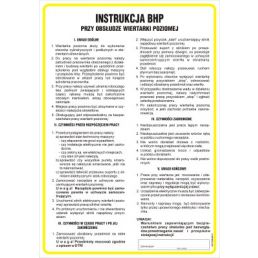 Instrukcja BHP przy obsłudze wiertarki poziomej -TD/C15