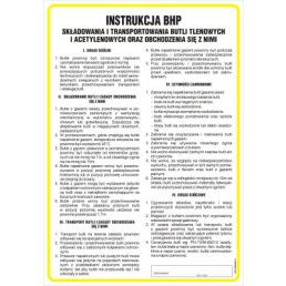 Instrukcja BHP składowania i transportowania butli tlenowych i acetylenowych -TD/E12