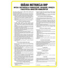 Instrukcja BHP mycia i denzynfekcji pomieszczeń, urządzeń i sprzętu dla obiektów handl. -TD/G11