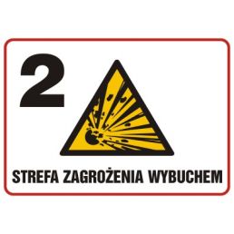 NB010 DU PN - Znak "Strefa zagrożenia wybuchem Z-2"