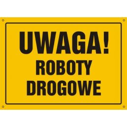 OA064 DY BN - Tablica "Uwaga! Roboty drogowe"