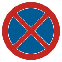 SA011 E2 PN - Znak drogowy "Zakaz zatrzymywania się"