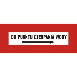 BC119 BR PN - Znak "Do punktu czerpania wody w prawo"