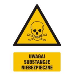 JA017 CB FN - Znak "Uwaga substancje niebezpieczne"