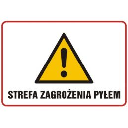 NB024 DU PN - Znak "Strefa zagrożenia pyłem"